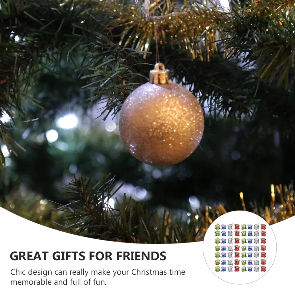 60 шт. блестящий мини-барабан Рождественский малый барабан с подвеской для