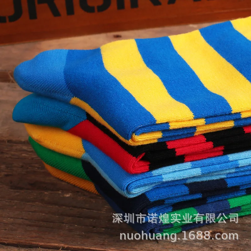 Men's Funny Stockings Cotton Men Socks 10 PAIRS Striped Casual European and American Style Funny Sock Fashionable