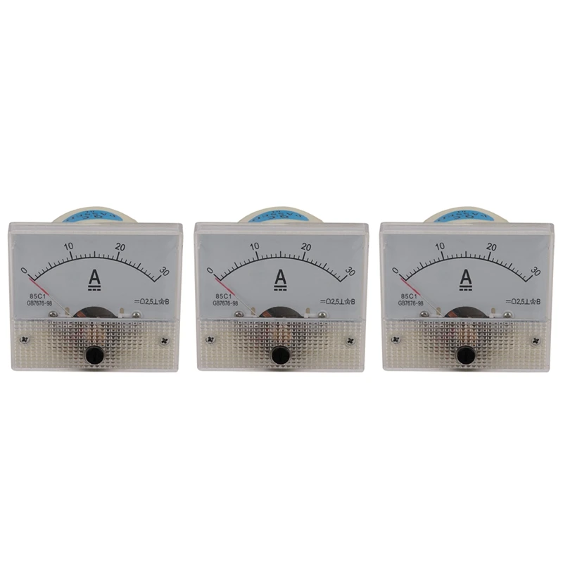 

3X 85C1-A Dc Analog Ampere Meter Panel Meter Gauge 30A Amp Gauge Current Mechanical Ammeters