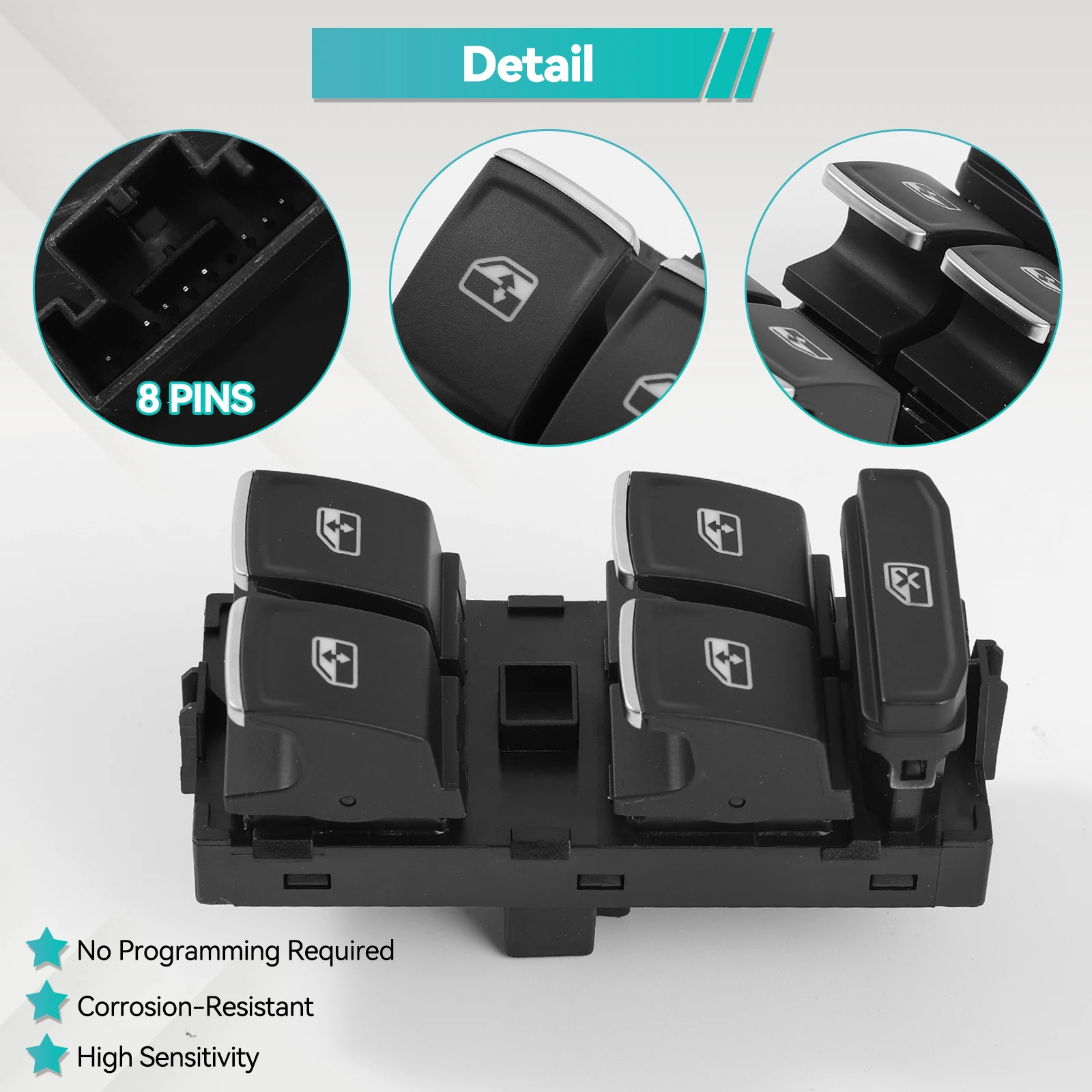 5G0959857C 5G0959857 5G0959857A 5G0959857B 5GG959857 кнопка управления автомобильным выключателем