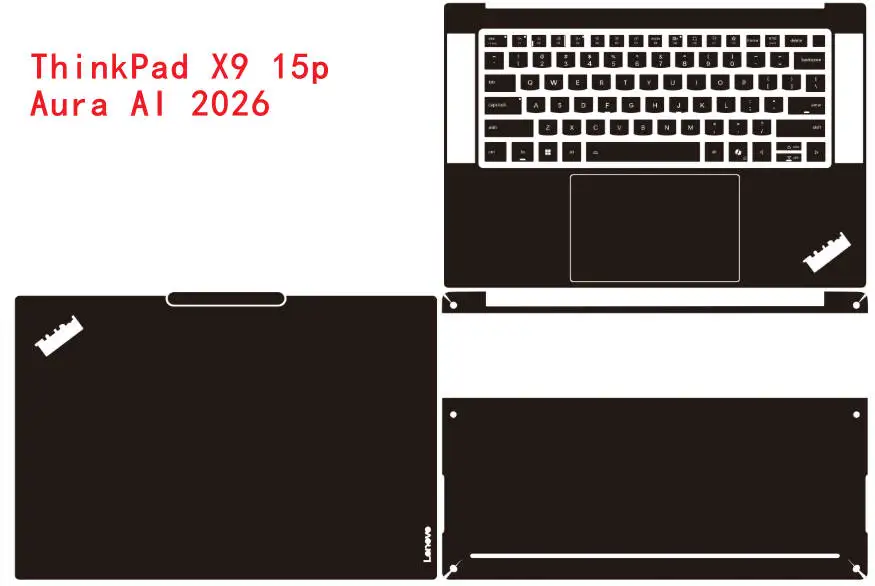 Фото Защитная виниловая наклейка-скин для ноутбуков Lenovo ThinkPad X9 15p Aura AI 2026 / ThinkPad X9 15 Aura Edition 2025, предварительно вырезанная №1