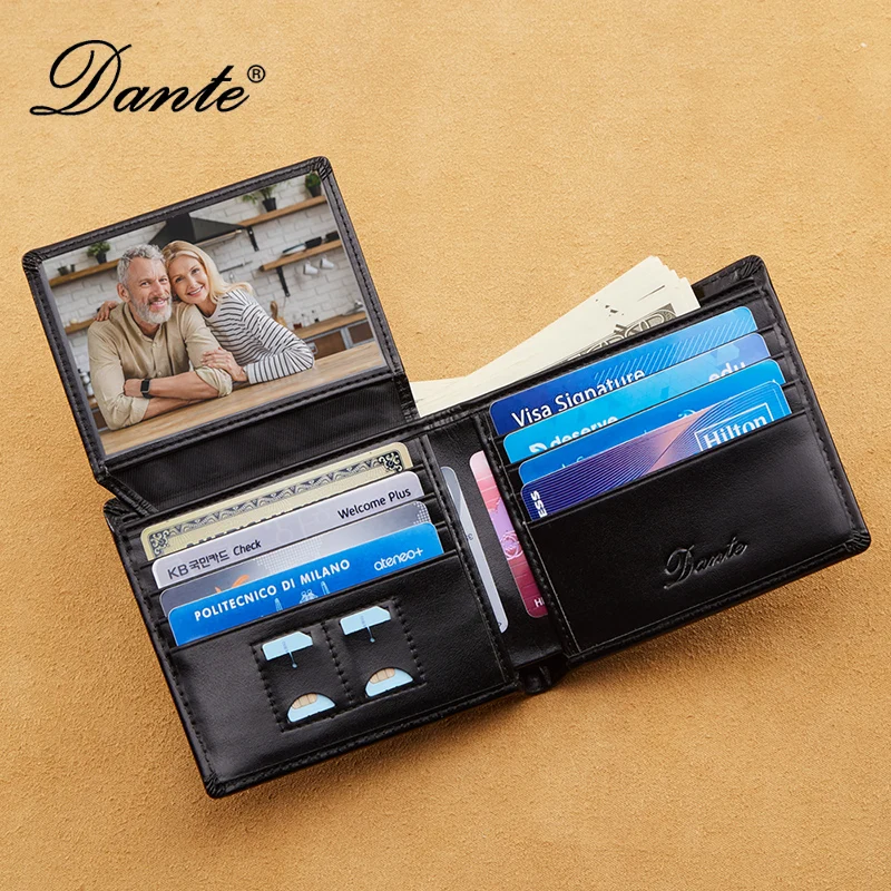 Кошелек мужской кожаный с защитой от кражи и RFID-защитой 100% воска