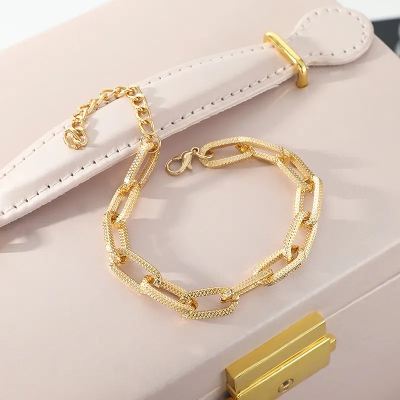 

Women's hip-hop punk style flat snake bone cross chain lustrous bracelet jewelry 3-piece Gold–aluminium intermetallic thick brac
