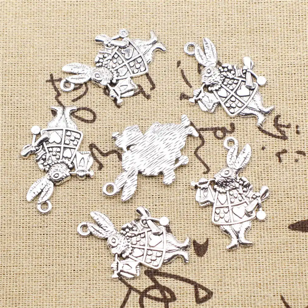 

3 шт., серебряный цвет под старину, 22x3, 8 мм