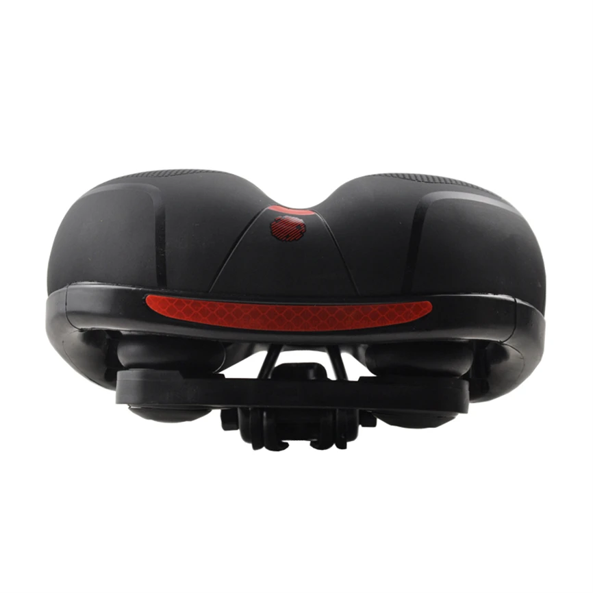 Мягкое амортизирующее широкое седло JKLitepro для велосипеда кожаное