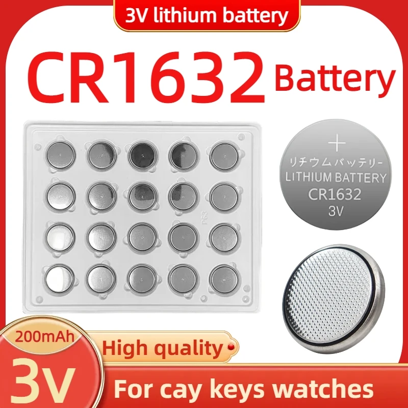 

20/40pcs CR1632 3V Lithium Battery 200mAh cr 1632 DL1632 BR1632 LM1632 ECR1632 Button Cell For Watch Car Remote Key Calculator