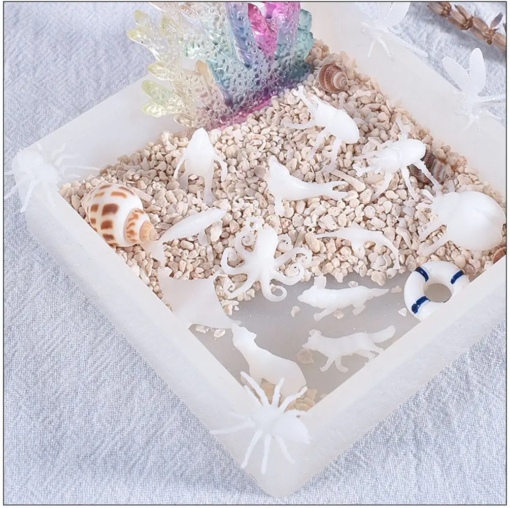 

3D Crystal Epoxy Resin Mold Mini Animals Pendant Filler DIY Making Filling Material Fashion Necklace Jewelry Accessories