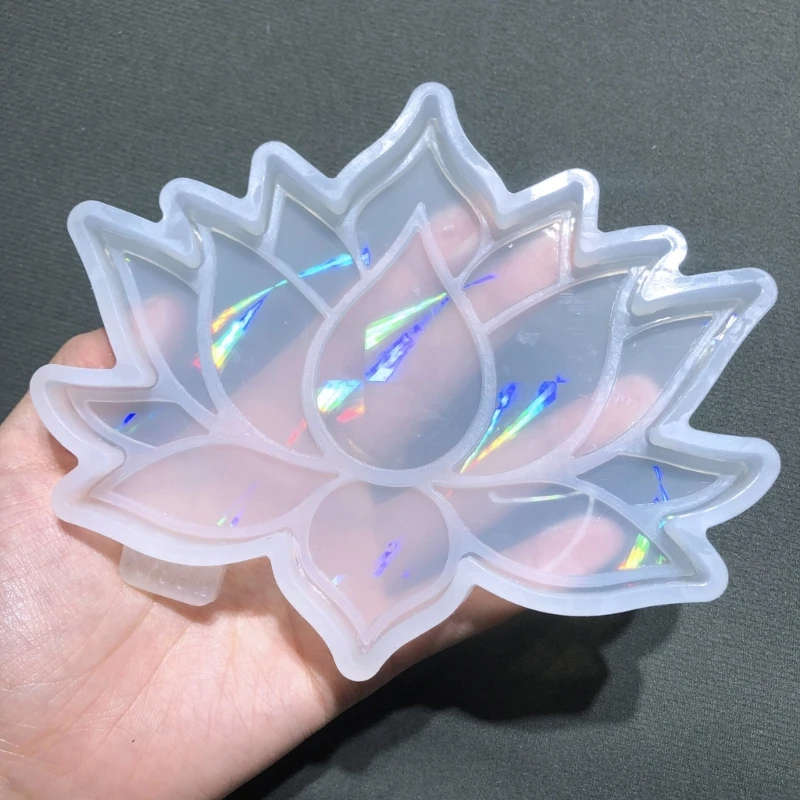 

Coaster Mold for Resin Casting Silicone Resin Coaster Mold Lotus Epoxy Resin Mold for Resin DIY Artwork