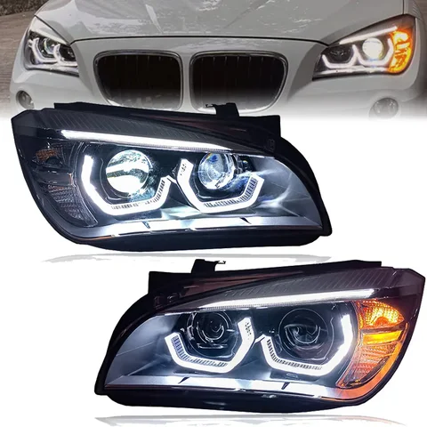 2 шт. автомобильные светодиодные фары для BMW X1 E84 фары 2010-2015 светодиодные DRL указатели поворота передние фары автоаксессуары