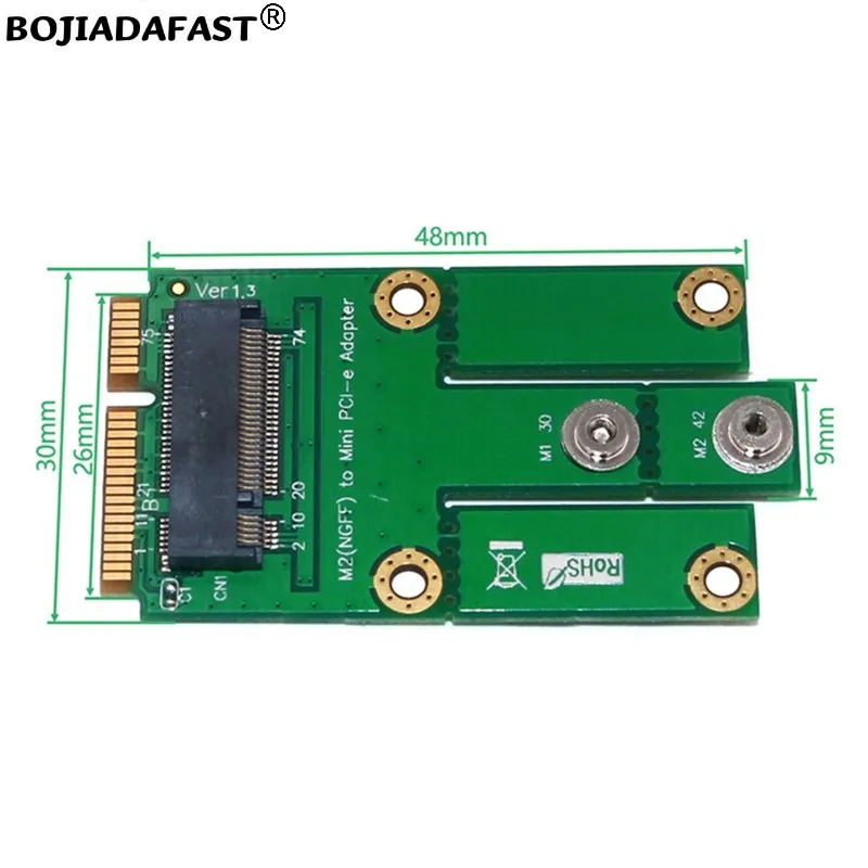 Интерфейс Mini PCI-E MPCIe к адаптеру беспроводного модуля M.2 NGFF B Key (без слота для