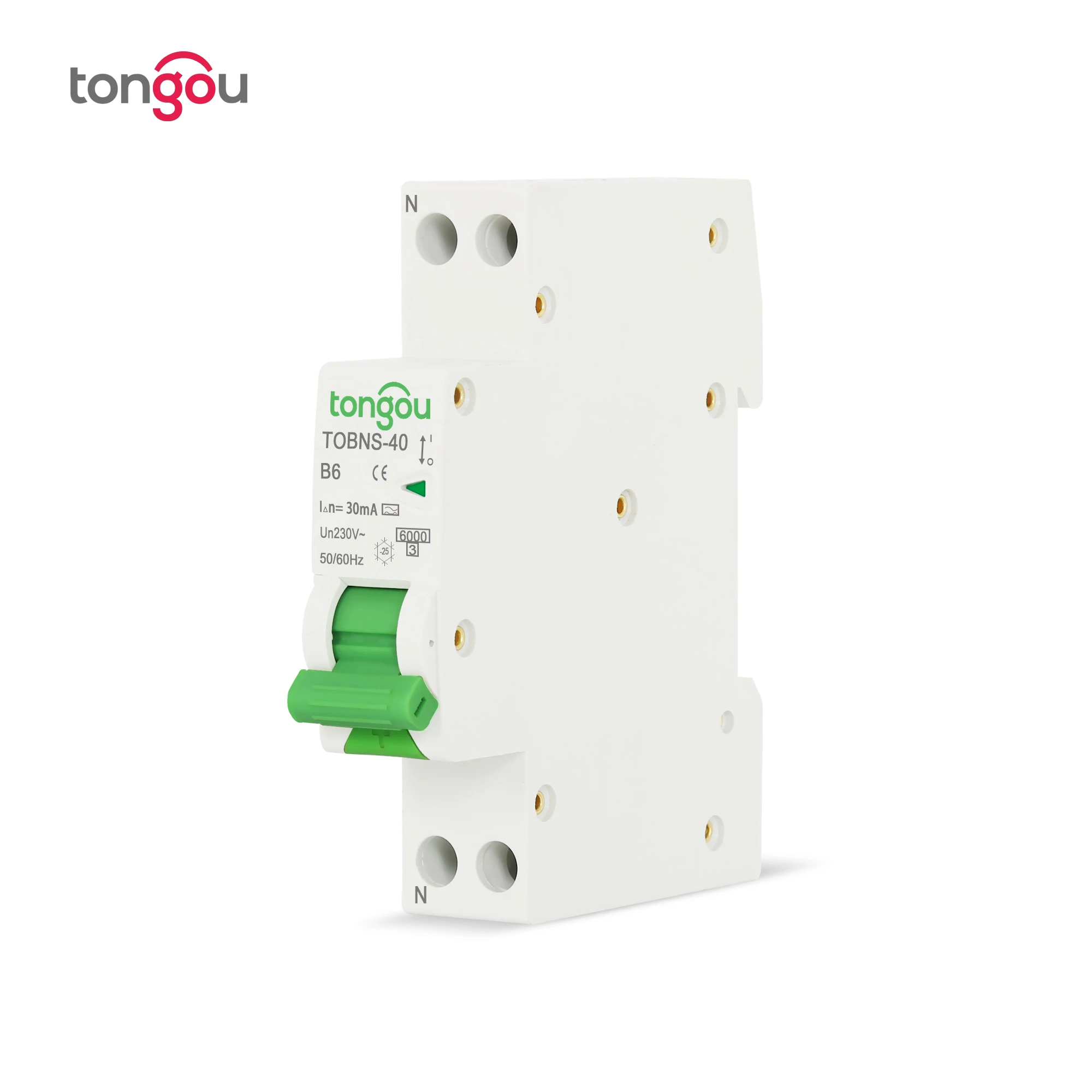 Тип A Curve B RCBO 6KA 18 мм 10A 16A 32A 40A 30mA 1P + N автоматический выключатель остаточного тока с
