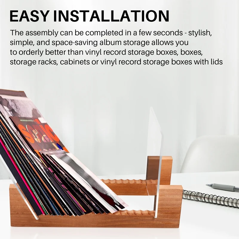 Держатель для хранения виниловых пластинок — акриловые концы показать одиноки и