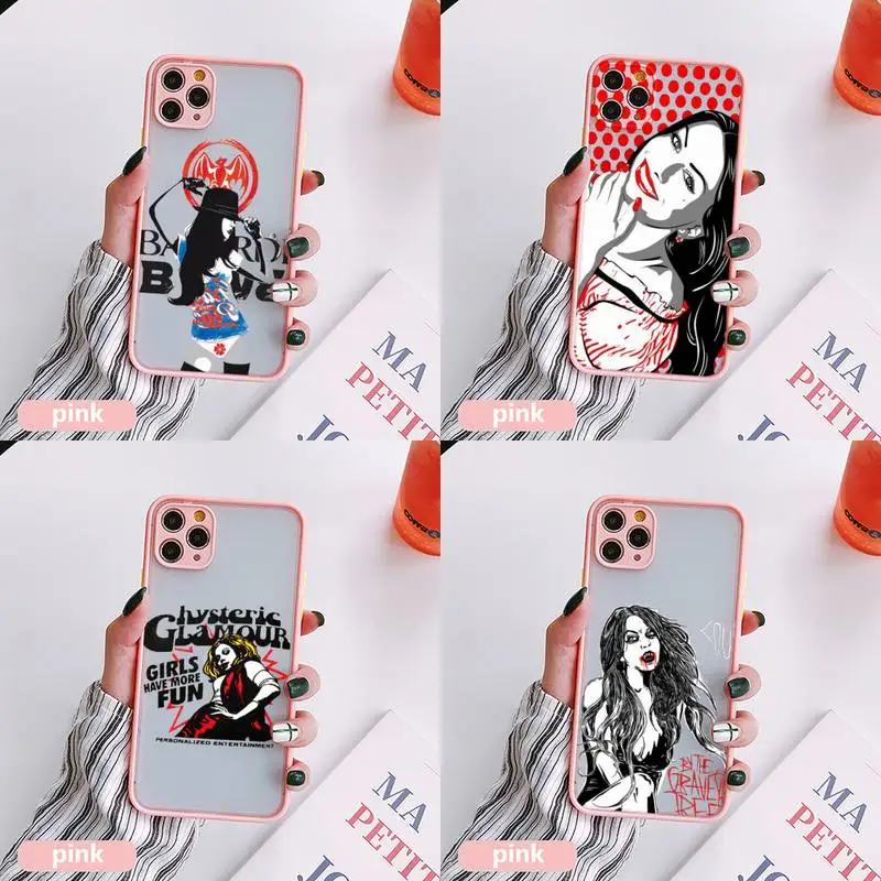 

Fashion sexy anime girls Phone Case Colorful Bumper Shockproof Trasparent For iPhone 13 12 Mini 11 Pro Max 8 7 Plus XRX XS Cover