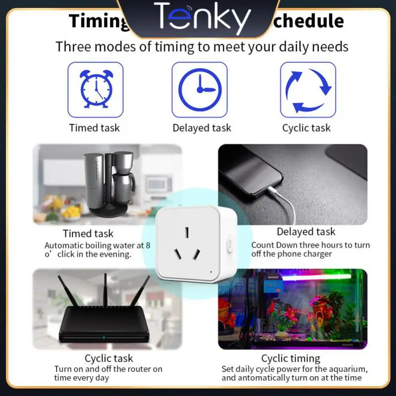

Au Smart Socket Work With Alexa Google Home 16a Mini Socket Voice Control For Tuya Smart Life App Wifi Smart Plug Smart Home Au