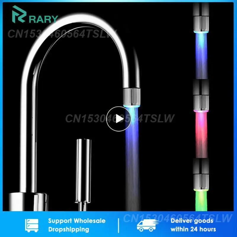 

1~10PCS Kitchen LED Temperature Sensitive 3-Color Light-up Faucet Bathroom Shower 7 Colors Glow Water Saving Faucet Aerator Tap
