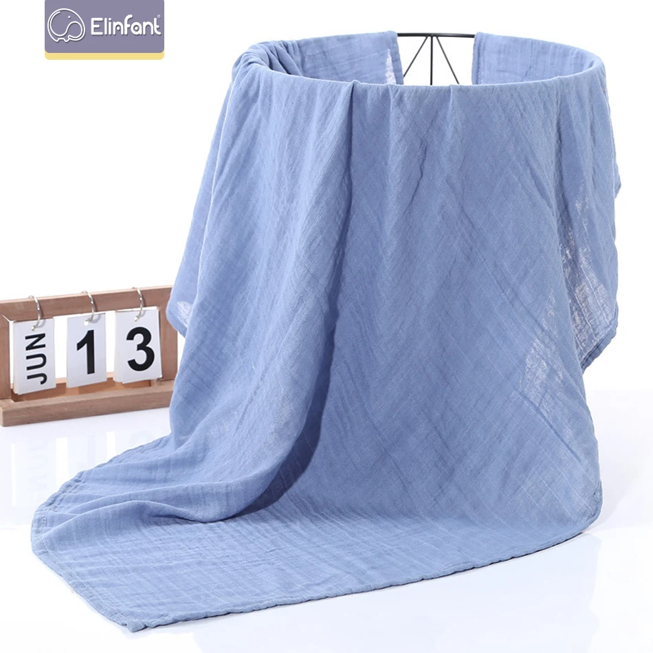 

Elinfant 1PCS Solid Color Wholesale Dropshipping 70% Bamboo 30% Cotton Soft Baby Wrap 120x110cm Muslin Swaddle Blankets