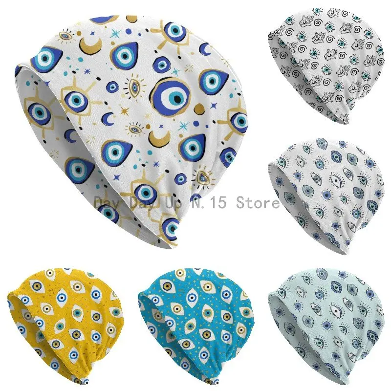 

Bonnet Winter Warm Knitted Hat Turkish Evil Eye Hip Hop Skullies Beanies Caps Mediterranean Mystic Eyes Beanie Hats Ski Cap