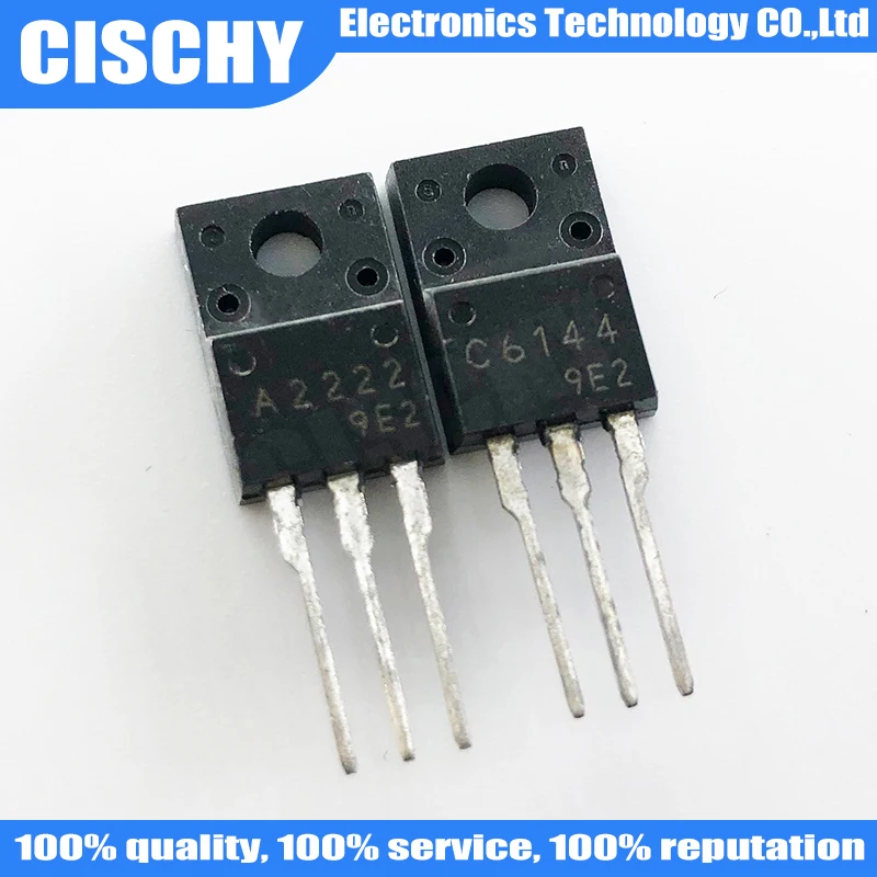 

10pcs=5pair 2SA2222 2SC6144 TO-220F (5pcs A2222 + 5pcs C6144) TO-220