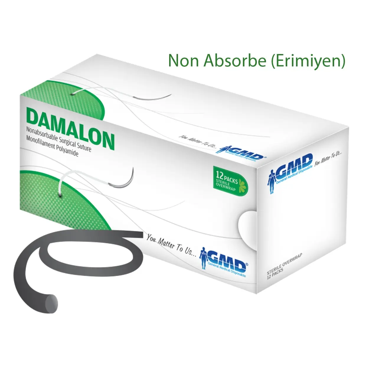 

GMD - Damalon non-absorbable monofilament sutures - Dental Polyamide Suture -