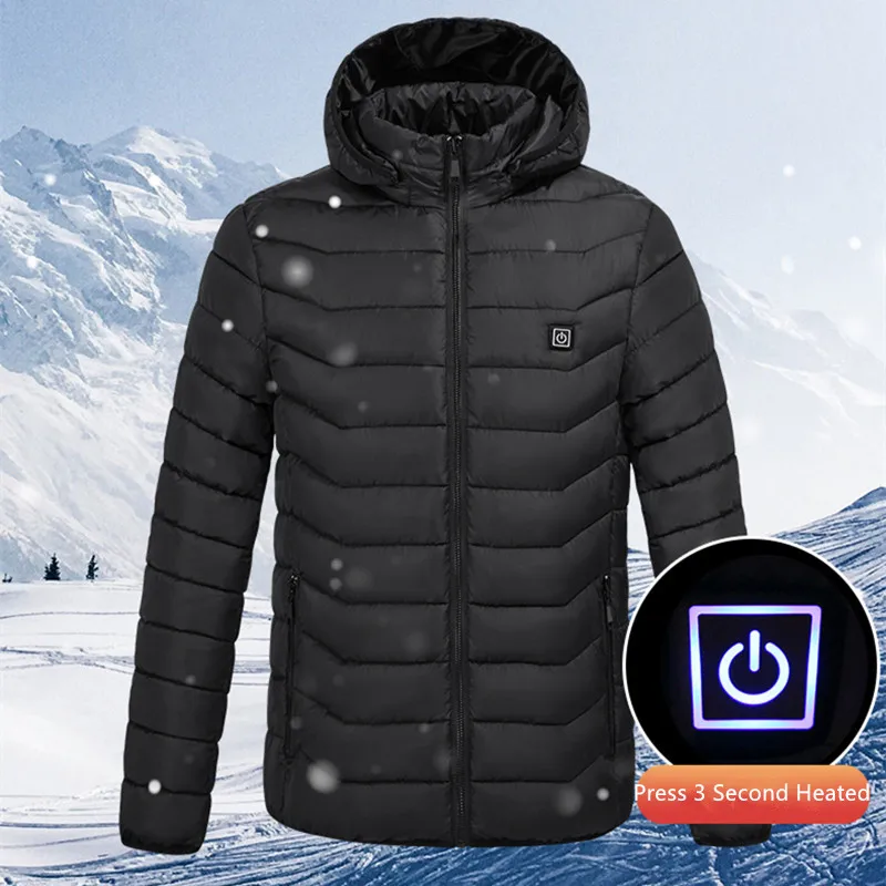 New Arrival Men Jacket Coat Three Tempertures Adjustment Heating Jacket Coat for Men Casual Winter Outdoor Down Jacket Coats