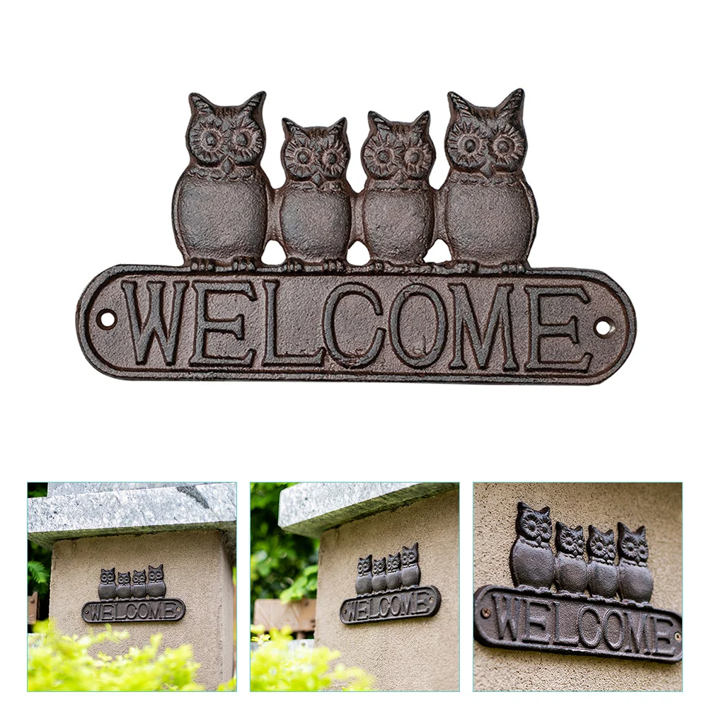

Welcome Door Sign Cast Hanging Sign Decoration Outdoor Welcome Sign