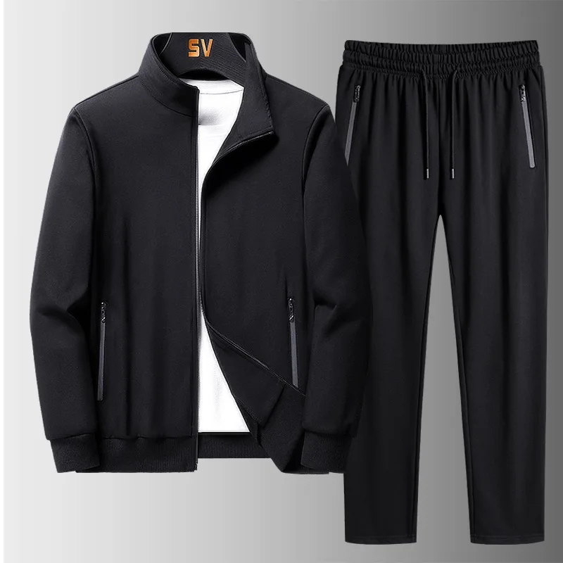 

Men's sports suit Spring fall new men's coat trousers suit leisure fitness running suit two sets