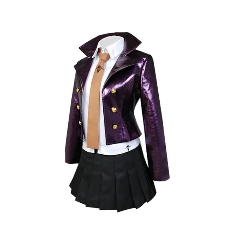Фото Костюм для косплея Lacauchcos Anime Danganronpa Kyoko Kirigiri, комплект с париком для женщин, короткой юбкой, курткой, рубашкой Ti 0GL1L №4