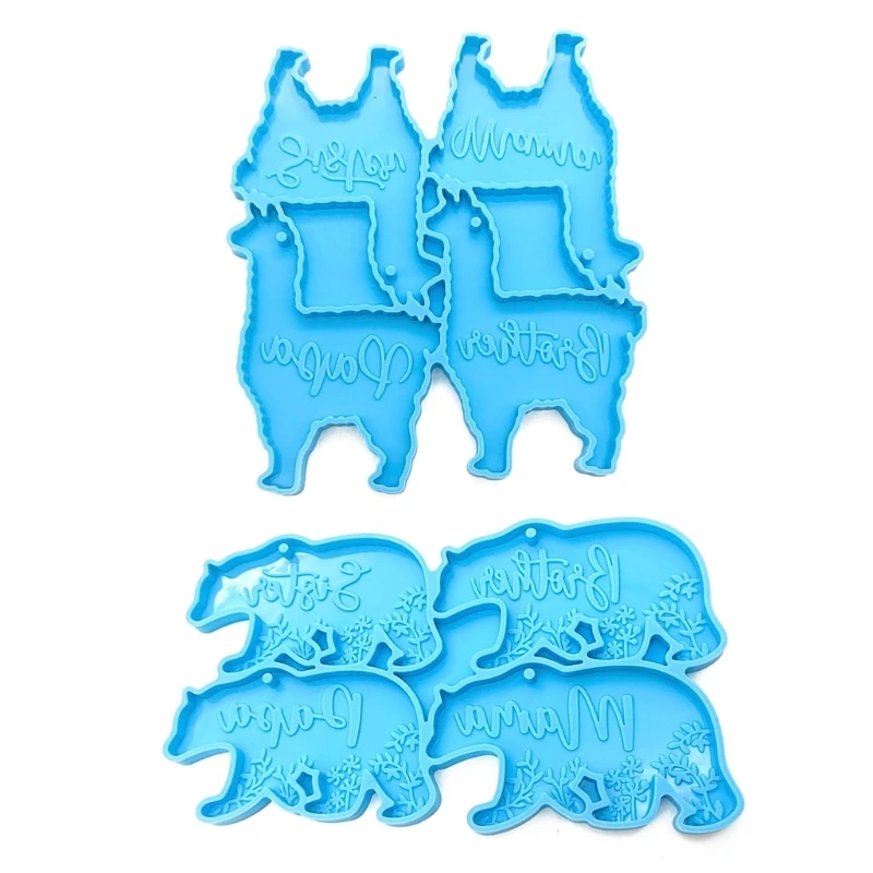 

2Pcs Bear Silicone Molds for DIY Keychain Charms Epoxy Resin Jewelry Making