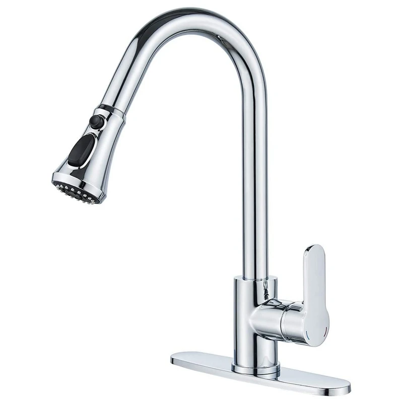 

Kitchen Sink Faucet With Pull Down Sprayer Commercial Modern Single Level Multifunctional Pull Out Faucet For Kitchen