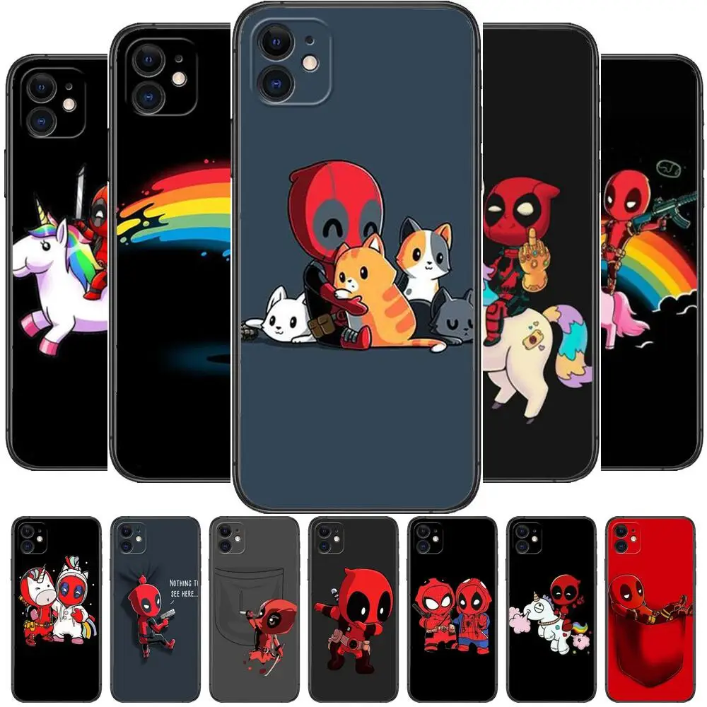 

cute marvel deadpool Phone Cases For iphone 13 Pro Max case 12 11 Pro Max 8 PLUS 7PLUS 6S XR X XS 6 mini se mobile cell