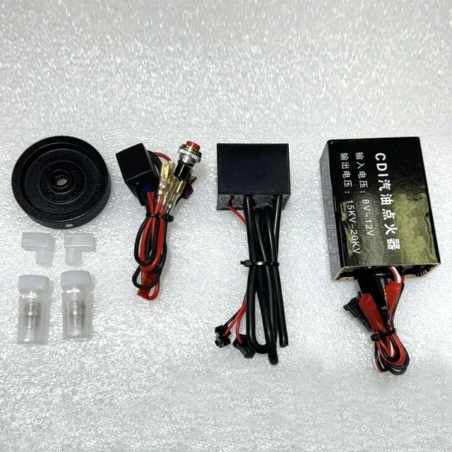 Детали модели метанолового двигателя TOYAN FS-L200AC (карбюратор/двигатель/OT Стартовый жгут/теплозащитный экран/шатун)