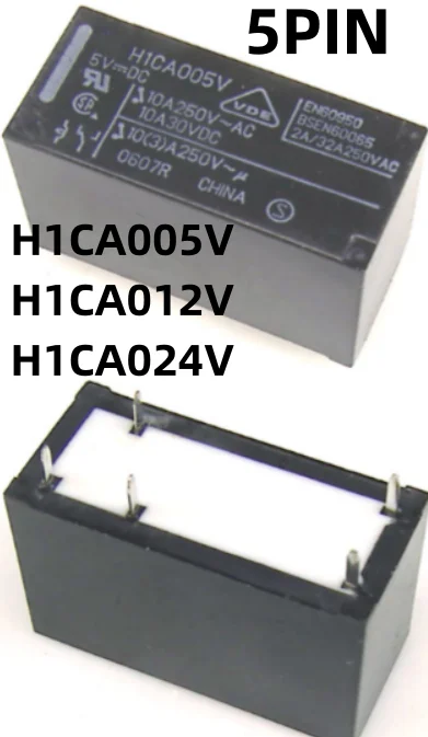 5 шт./партия, новинка, H1CA005V H1CA012V H1CA024V 10A 5PIN 5В 12В 24В