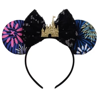 disney mickey minnie ears hair accessories cosplay castle fireworks show childrens amusement park adult kids headband gift