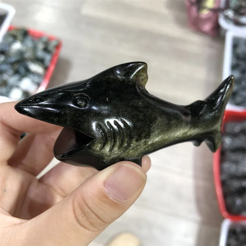 

Статуэтка из золотистого обсидиана, 10 см