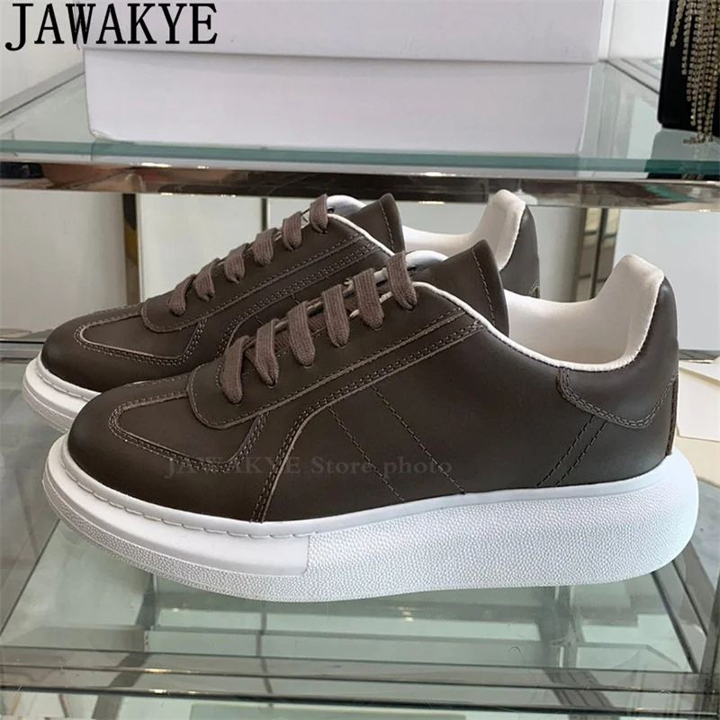 Классические Лидер продаж кроссовки на толстой подошве со шнуровкой женские с