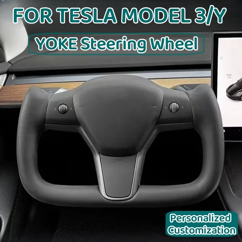 Хомут для руля Tesla Model 3 Y с подогревом на выбор персонализированные кожаные