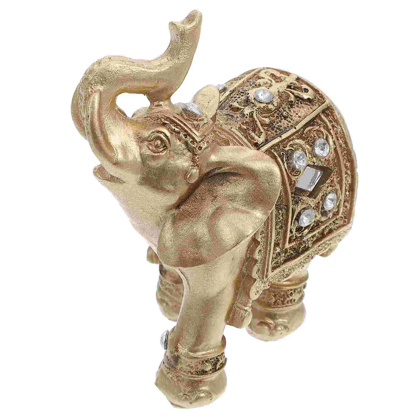 

Brass Animal Statue Elephant Sculpture Decor Home Fengshui Figurine Desktop Decor Elephant Ornaments Decorations Elephant Statue