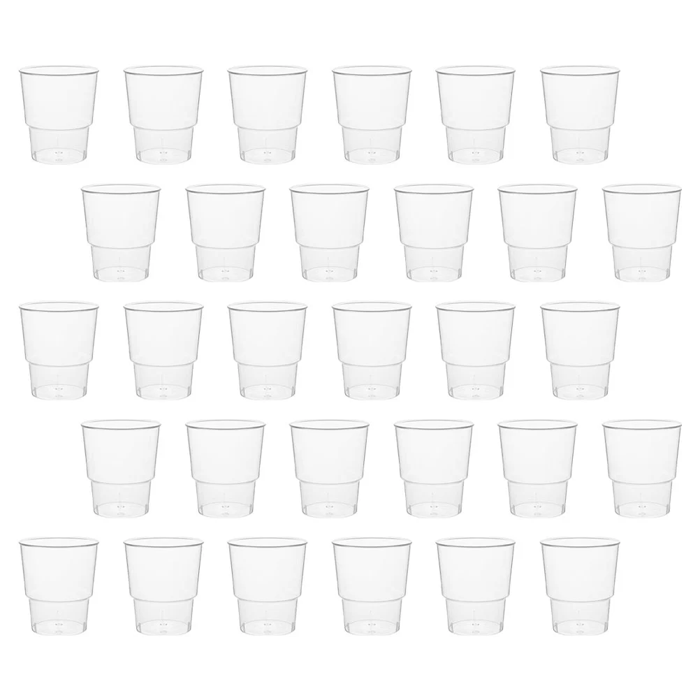 

100Pcs Disposable Beverage Cups Plastic Cold Drink Cups Party Drinking Cups Transparent Cups for Beer Home