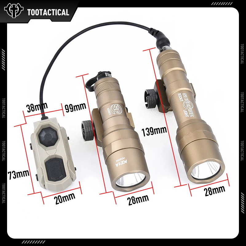 Фонарик WADSN Surefir M300C M600U двухфункциональный переключатель контроля давления Axon M600u