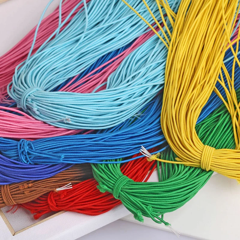

5yards 1.5mm Colorful High-Quality Round Elastic Band Round Elastic Rope Rubber Band Elastic Line DIY Sewing Accessories
