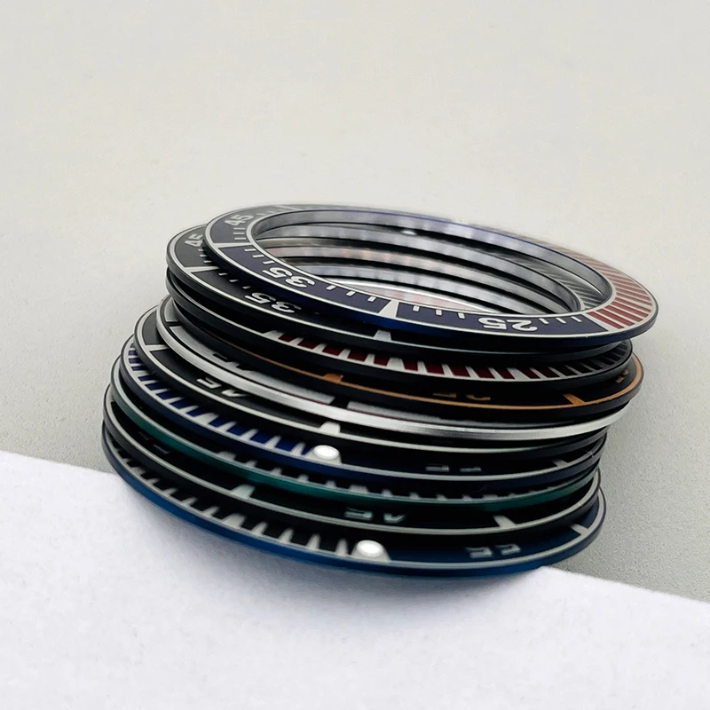 41mm Metal Alloy Watch Bezel Insert Ring Inner Diameter 32mm Fit Seiko Prospex Series New Samurai Men's Watch Cases Repair Parts