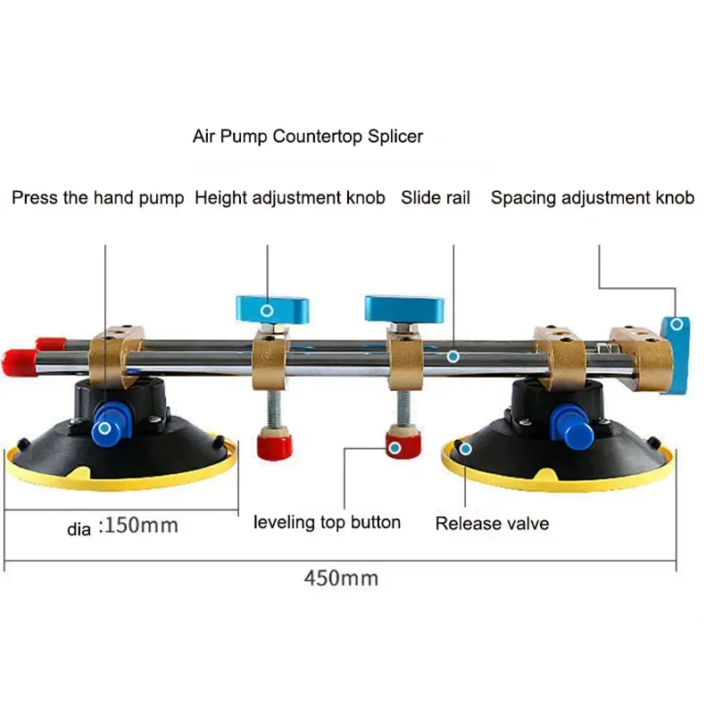 Воздушный насос регулятор присоски с параллельным стержнем большая плита