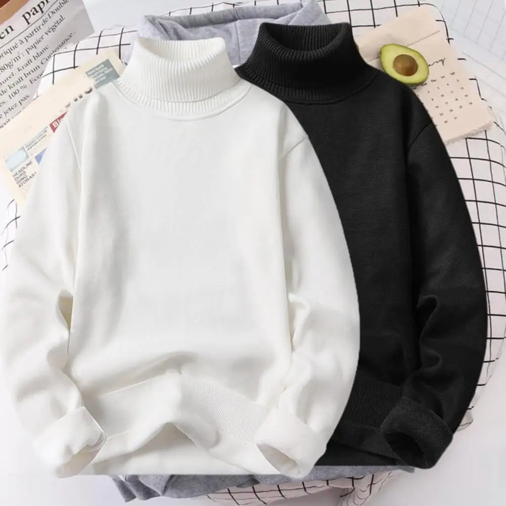 

Turtleneck Men Sweater Mens Knit Pullover Sweaters Male Knitted Bottoming Shirt Mens Jumper Winter Clothes for Man Turtle Neck