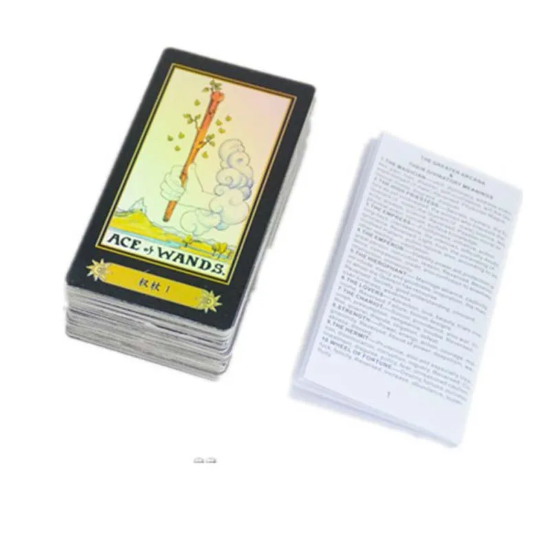 

Английская версия Лазерная королева Классическая игровая карточка маленького размера и стандартного веса, набор карт Таро легко носить с с...