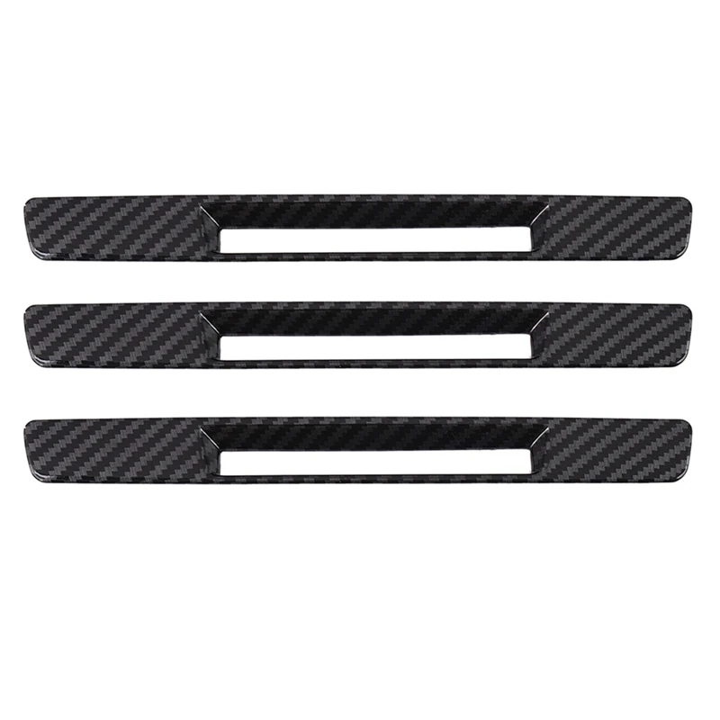 

3X For Mazda CX3 2016 2017 2018 Center Console Carbon Fibre Liquid Crystal Screen Trim Strip CX-3 Car Accessories