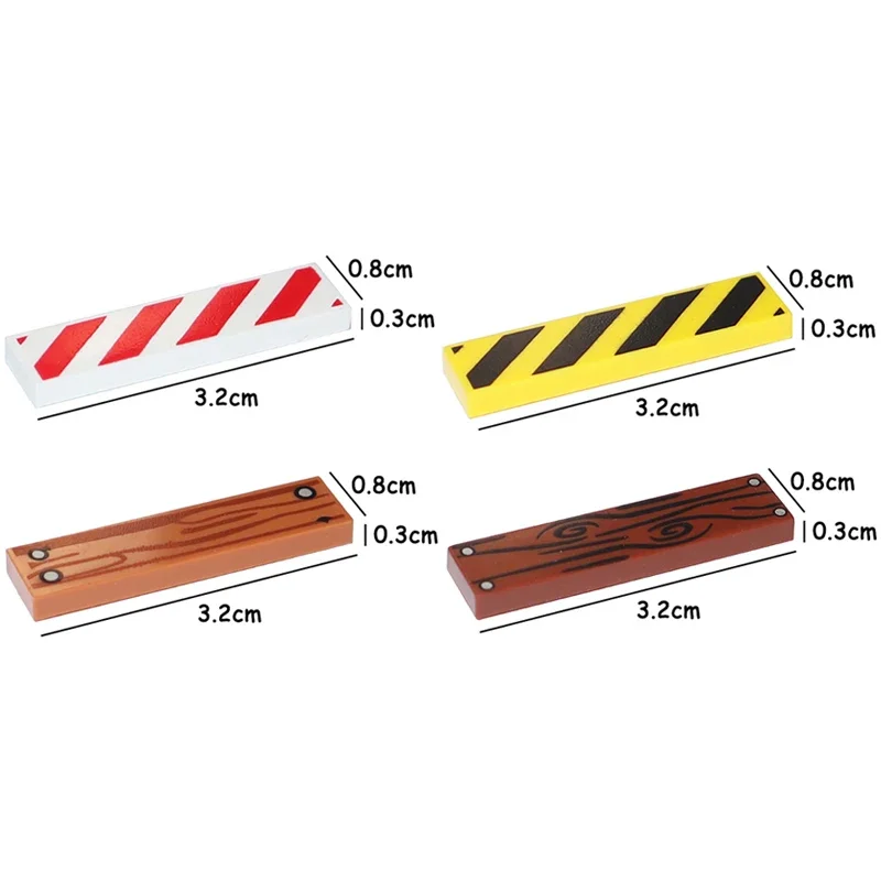 50 шт. гладкая печатная конструкция 1x 4 размера 1*4 сборные частицы 2431 зернистый