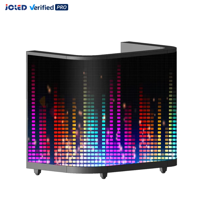 Фото Портативная DJ-стойка с LED-видеостеной и напольной подставкой, водонепроницаемая IP65, 800 кд/м² ㎡   Светодиодная панель с высокой яркостью и настраиваемым разрешением №1