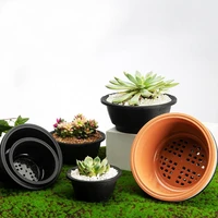 2pcs succulent pot mini flowerpot for succulents plastic hollowed design home office decor planting supplies high quality