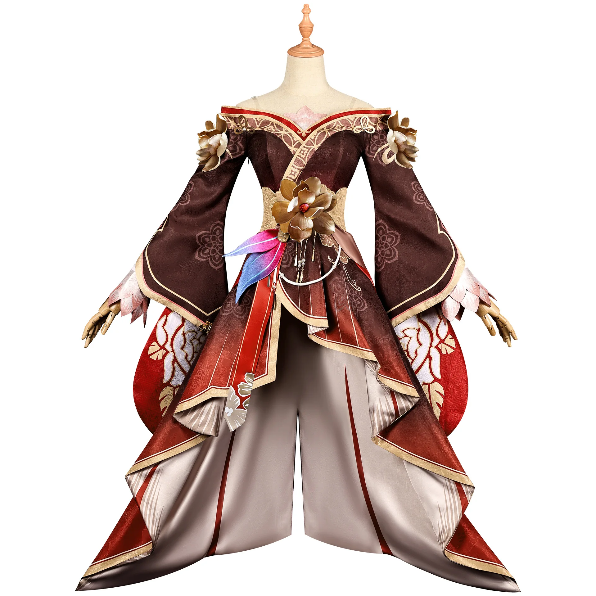 Honkai Star Rail Fugue Косплей Костюм Парик Платье Tingyun Sky-Faring Commission Xianzhou Luofu Хэллоуин