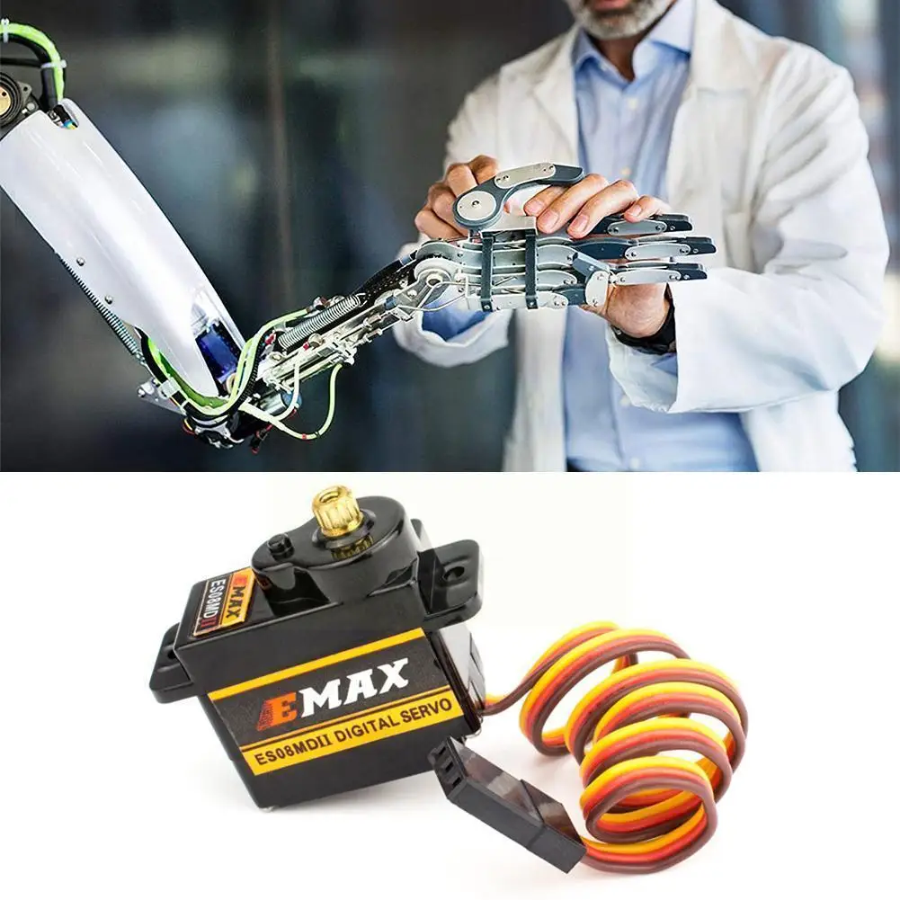 

Es08md Ii Digital 9.2g Metal Gear Steering Gear Model Airplane Gear Fixed Mini Wing High-speed Metal Accessories Rc Toy R1w8